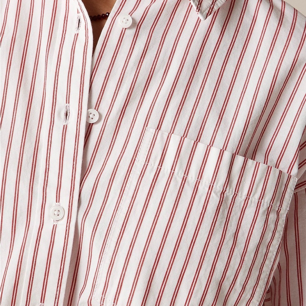 J. Crew Étienne cropped button-up shirt in stripe - Picture 4 of 10
